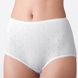 Culotte femme maille fantaisie blanche