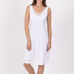 Fond de robe femme en coton blanc