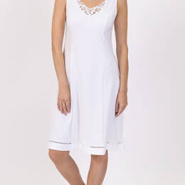 Fond de robe femme en coton blanc