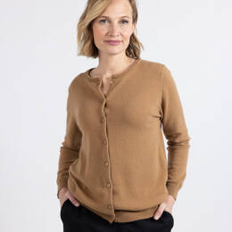 Cardigan femme en cachemire beige cuivre