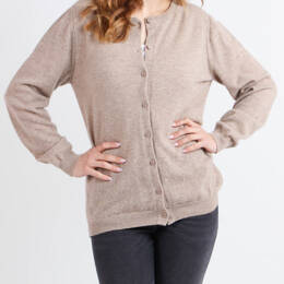 Cardigan femme en cachemire beige taupe