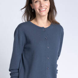 Cardigan femme en cachemire gris cendré