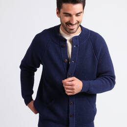 Gilet homme laine merinos Bleu Amiral