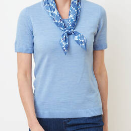 Foulard carré femme graphique bleu