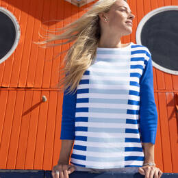 Pull marinière femme bleu