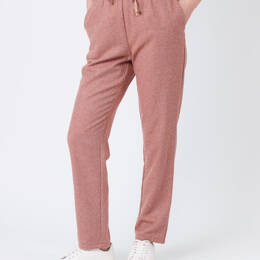 Pantalon femme chevrons marron cuivré