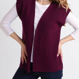 Gilet sans manches femme en laine violet