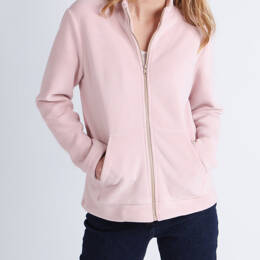 Veste polaire zippée femme rose poudre