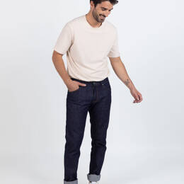 Jean homme en coton bleu brut