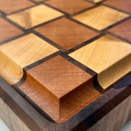 Planche à découper en bois de bout Berlioz – Noyer, Érable, Hêtre