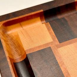 Planche à découper en bois de bout Berlioz – Noyer, Érable et Poirier