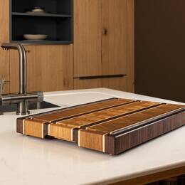 Planche à découper en bois de bout