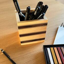 Pot à crayons Debussy – Érable et Noyer américain