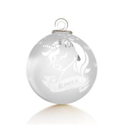 Licorne BOULE DE NOËL à personnaliser