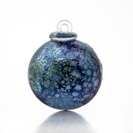 cratère bleu irisé  BOULE DE NOËL