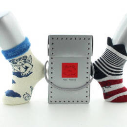 Boite cadeau chaussettes naissance ange et couronne