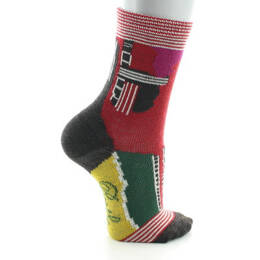 Chaussettes bébé laine peignée cubisme