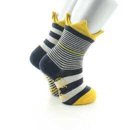 Chaussettes bébé laine peignée couronne jaune