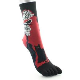 Chaussettes doigts de pieds en coton le chat et l'oiseau