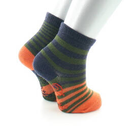 Chaussettes Enfant Rayures Asymétriques kaki et marine