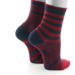Chaussettes Rayures asymétriques rouges