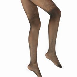 Collants 30D femme maille irisée kaki