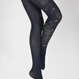Collants 40D Arbre marine et Oiseaux jaunes