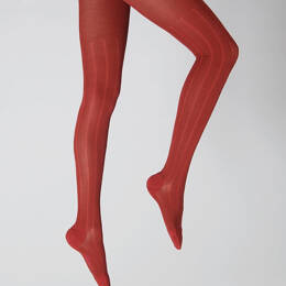 Collants en soie rouge