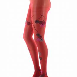 Collants femme 30D rouge monnaie du pape rose