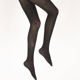 Collants femme 40D noir mouette rouge