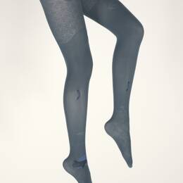 Collants femme 40D poissons pétrole et bleu