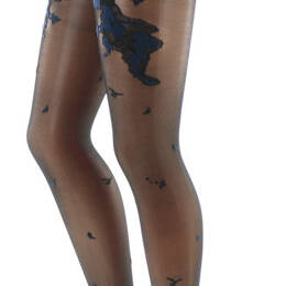 Collants fleurs japonaises Noir et Marine