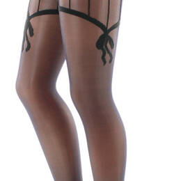 Collants sexy et chics Raisin et Nœuds Noir