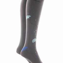 Mi-bas femme 40D Albizia - Marron/Bleu/Vert