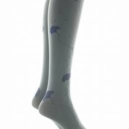 Mi-bas femme 40D Albizia - Kaki/Marine