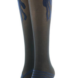 Mi-bas nœuds et rayures Marine