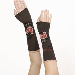 Mitaines coton femme fleurs