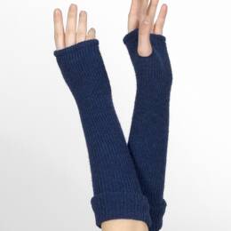 Mitaines en mohair Bleu Royal