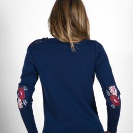 Pull marin Femme Fleurs de Kyoto