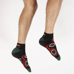 Socquettes de sport homme coton graphisme géométrique