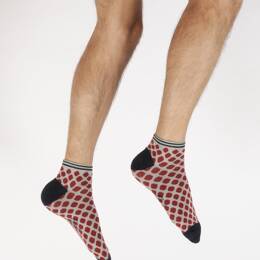 Socquettes de sport homme coton pois