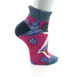 Socquettes enfant fil d'Ecosse fleurs sauvages