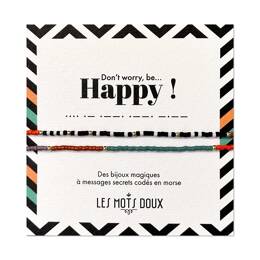 Bracelet code morse winter mix - Don't worry, be Happy