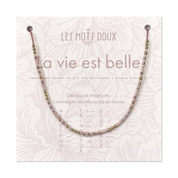 Collier Code Morse : La vie est belle