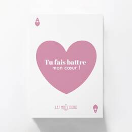 Carte postale - Tu fais battre mon coeur !