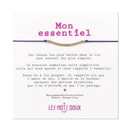 Bracelet - Mon essentiel - cordon Violet