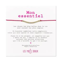 Bracelet - Mon essentiel - cordon Fuschia