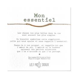 Bracelet - Mon essentiel - cordon doré