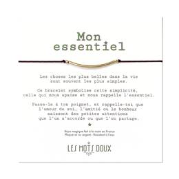 Bracelet "Mon essentiel" cordon noir