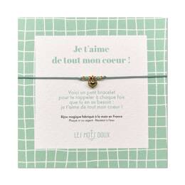 Bracelet Enfant - Je t'aime de tout mon coeur